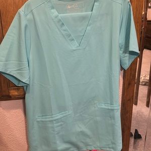 Figs scrub set. Bright blue